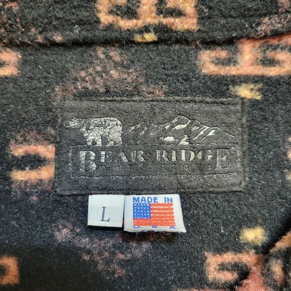 Bear Ridge Outfitters Vintage Aztec Pattern Button-Up Jacket Nobby Fleece - Picture 8 of 11